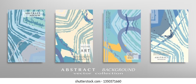 Abstract universal grunge art texture, web header template. Collage page, design for card, invitation, brochure brush strokes style, banner idea, book cover, booklet print, flyer sheet a4