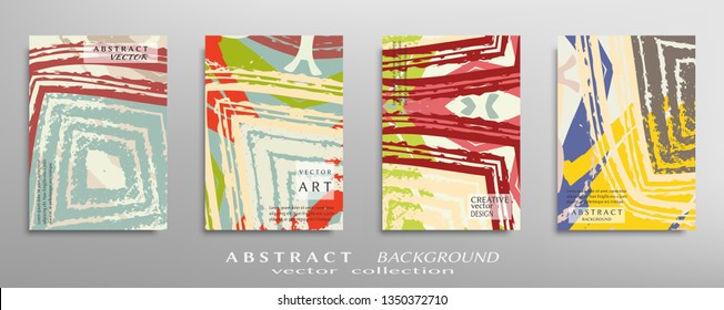 Abstract universal grunge art texture, web header template. Collage page, design for card, invitation, brochure brush strokes style, banner idea, book cover, booklet print, flyer sheet a4