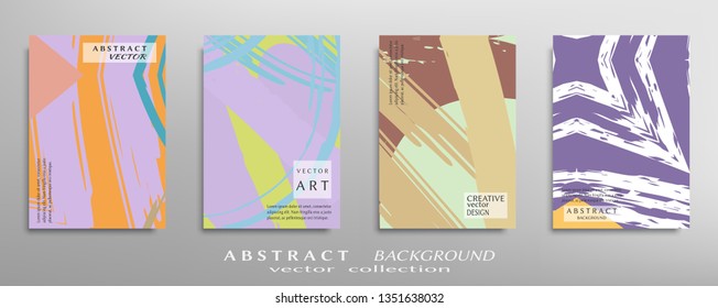 Abstract universal grunge art texture, web header template. Collage page, design for card, invitation, brochure brush strokes style, banner idea, book cover, booklet print, flyer sheet a4
