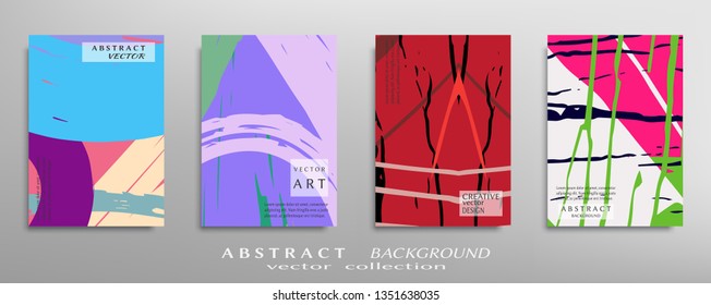 Abstract universal grunge art texture, web header template. Collage page, design for card, invitation, brochure brush strokes style, banner idea, book cover, booklet print, flyer sheet a4