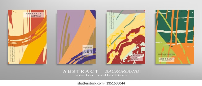Abstract universal grunge art texture, web header template. Collage page, design for card, invitation, brochure brush strokes style, banner idea, book cover, booklet print, flyer sheet a4
