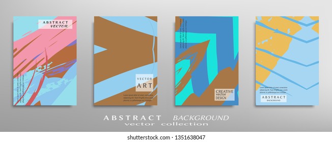 Abstract universal grunge art texture, web header template. Collage page, design for card, invitation, brochure brush strokes style, banner idea, book cover, booklet print, flyer sheet a4
