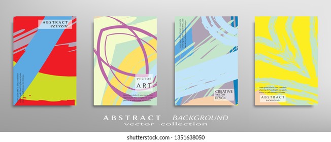 Abstract universal grunge art texture, web header template. Collage page, design for card, invitation, brochure brush strokes style, banner idea, book cover, booklet print, flyer sheet a4