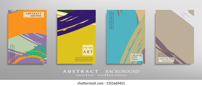 Abstract universal grunge art texture, web header template. Collage page, design for card, invitation, brochure brush strokes style, banner idea, book cover, booklet print, flyer sheet a4