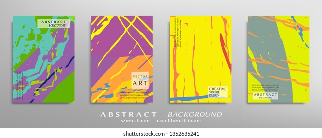 Abstract universal grunge art texture, web header template. Collage page, design for card, invitation, brochure brush strokes style, banner idea, book cover, booklet print, flyer sheet a4