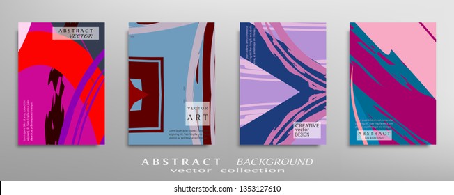 Abstract universal grunge art texture, web header template. Collage page, design for card, invitation, brochure brush strokes style, banner idea, book cover, booklet print, flyer sheet a4