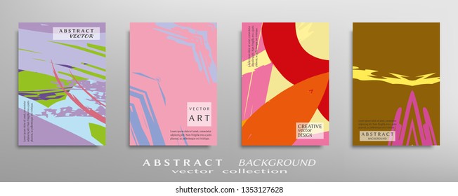 Abstract universal grunge art texture, web header template. Collage page, design for card, invitation, brochure brush strokes style, banner idea, book cover, booklet print, flyer sheet a4