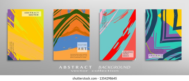 Abstract universal grunge art texture, web header template. Collage page, design for card, invitation, brochure brush strokes style, banner idea, book cover, booklet print, flyer sheet a4