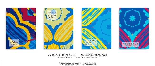 Abstract universal grunge art texture, web header template. Collage page, design for card, invitation, brochure brush strokes style, banner idea, book cover, booklet print, flyer sheet a4
