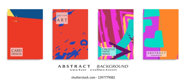 Abstract universal grunge art texture, web header template. Collage page, design for card, invitation, brochure brush strokes style, banner idea, book cover, booklet print, flyer sheet a4
