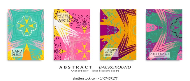 Abstract universal grunge art texture, web header template. Collage page, design for card, invitation, brochure brush strokes style, banner idea, book cover, booklet print, flyer sheet a4