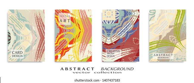 Abstract universal grunge art texture, web header template. Collage page, design for card, invitation, brochure brush strokes style, banner idea, book cover, booklet print, flyer sheet a4