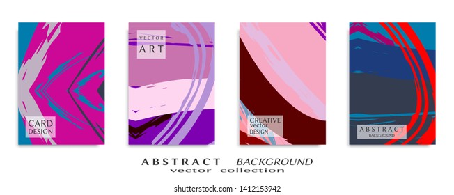 Abstract universal grunge art texture, web header template. Collage page, design for card, invitation, brochure brush strokes style, banner idea, book cover, booklet print, flyer sheet a4