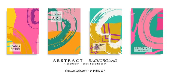 Abstract universal grunge art texture, web header template. Collage page, design for card, invitation, brochure brush strokes style, banner idea, book cover, booklet print, flyer sheet a4
