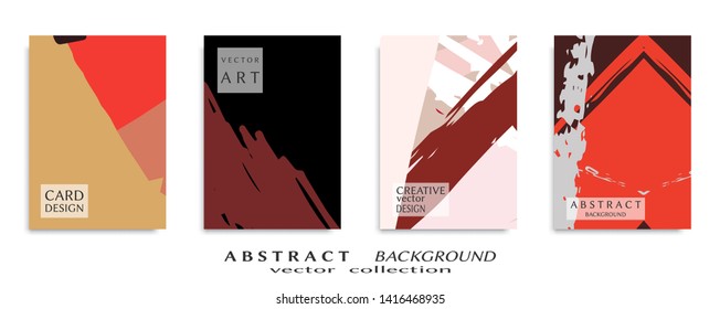 Abstract universal grunge art texture, web header template. Collage page, design for card, invitation, brochure brush strokes style, banner idea, book cover, booklet print, flyer sheet a4