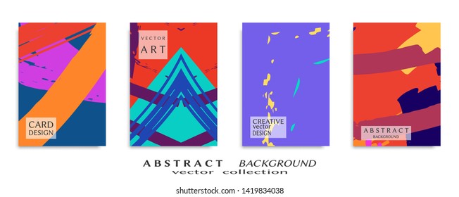 Abstract universal grunge art texture, web header template. Collage page, design for card, invitation, brochure brush strokes style, banner idea, book cover, booklet print, flyer sheet a4