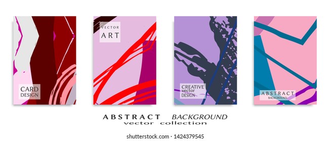 Abstract universal grunge art texture, web header template. Collage page, design for card, invitation, brochure brush strokes style, banner idea, book cover, booklet print, flyer sheet a4