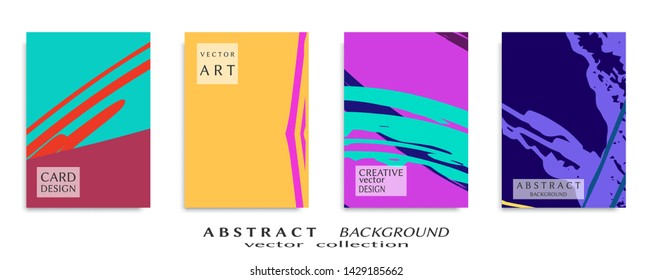 Abstract universal grunge art texture, web header template. Collage page, design for card, invitation, brochure brush strokes style, banner idea, book cover, booklet print, flyer sheet a4