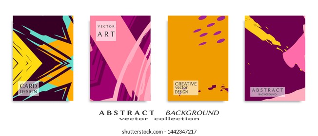 Abstract universal grunge art texture, web header template. Collage page, design for card, invitation, brochure brush strokes style, banner idea, book cover, booklet print, flyer sheet a4