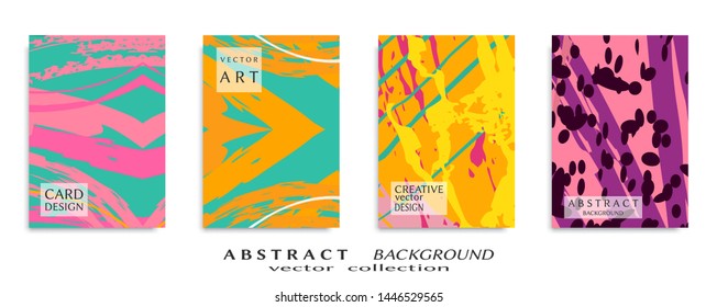 Abstract universal grunge art texture, web header template. Collage page, design for card, invitation, brochure brush strokes style, banner idea, book cover, booklet print, flyer sheet a4