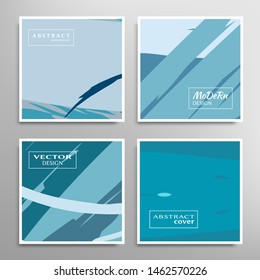 Abstract universal grunge art texture. Creative artistic backgrounds set with brush strokes. Vector template for card, invitation, voucher, certificate. Trendy design for tag, cover, fabric, brochure 