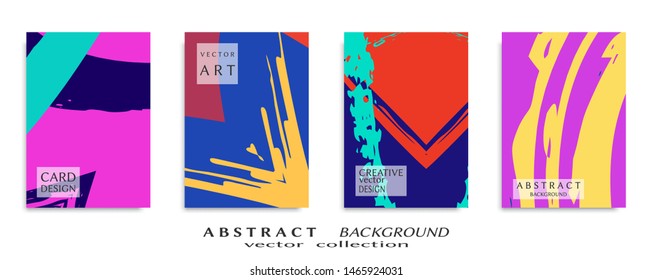 Abstract universal grunge art texture, web header template. Collage page, design for card, invitation, brochure brush strokes style, banner idea, book cover, booklet print, flyer sheet a4