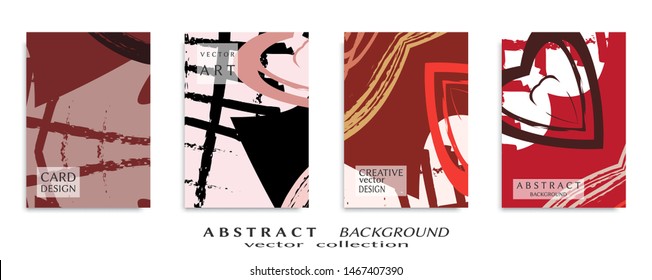 Abstract universal grunge art texture, web header template. Collage page, design for card, invitation, brochure brush strokes style, banner idea, book cover, booklet print, flyer sheet a4