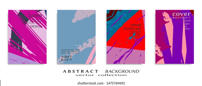 Abstract universal grunge art texture, web header template. Collage page, design for card, invitation, brochure brush strokes style, banner idea, book cover, booklet print, flyer sheet a4