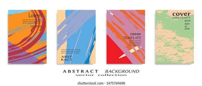 Abstract universal grunge art texture, web header template. Collage page, design for card, invitation, brochure brush strokes style, banner idea, book cover, booklet print, flyer sheet a4