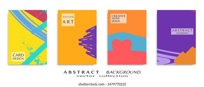 Abstract universal grunge art texture, web header template. Collage page, design for card, invitation, brochure brush strokes style, banner idea, book cover, booklet print, flyer sheet a4