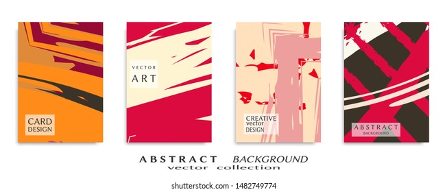 Abstract universal grunge art texture, web header template. Collage page, design for card, invitation, brochure brush strokes style, banner idea, book cover, booklet print, flyer sheet a4