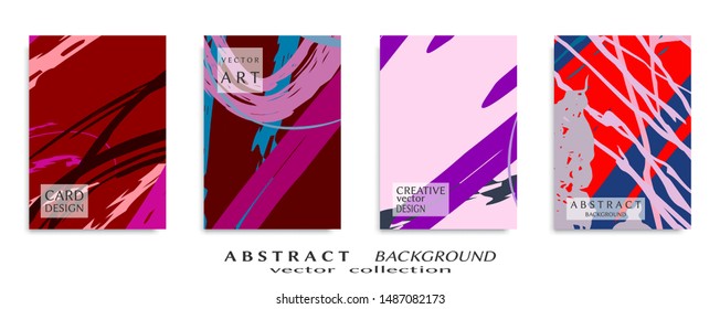 Abstract universal grunge art texture, web header template. Collage page, design for card, invitation, brochure brush strokes style, banner idea, book cover, booklet print, flyer sheet a4