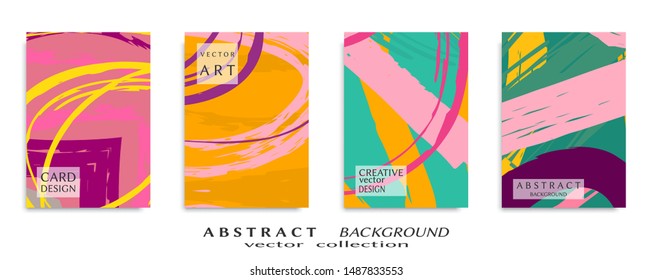 Abstract universal grunge art texture, web header template. Collage page, design for card, invitation, brochure brush strokes style, banner idea, book cover, booklet print, flyer sheet a4