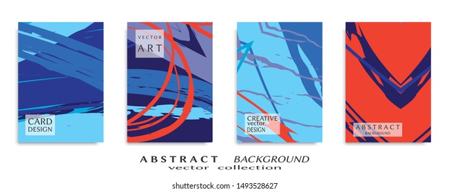 Abstract universal grunge art texture, web header template. Collage page, design for card, invitation, brochure brush strokes style, banner idea, book cover, booklet print, flyer sheet a4