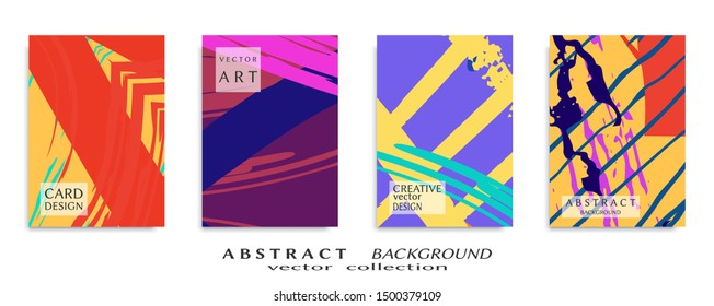 Abstract universal grunge art texture, web header template. Collage page, design for card, invitation, brochure brush strokes style, banner idea, book cover, booklet print, flyer sheet a4