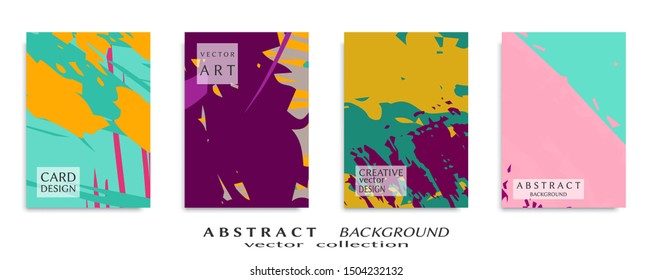 Abstract universal grunge art texture, web header template. Collage page, design for card, invitation, brochure brush strokes style, banner idea, book cover, booklet print, flyer sheet a4