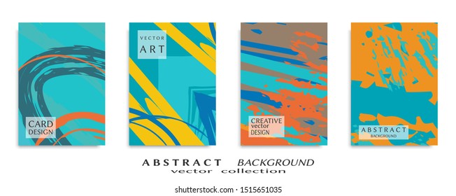 Abstract universal grunge art texture, web header template. Collage page, design for card, invitation, brochure brush strokes style, banner idea, book cover, booklet print, flyer sheet a4