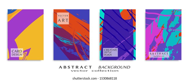 Abstract universal grunge art texture, web header template. Collage page, design for card, invitation, brochure brush strokes style, banner idea, book cover, booklet print, flyer sheet a4
