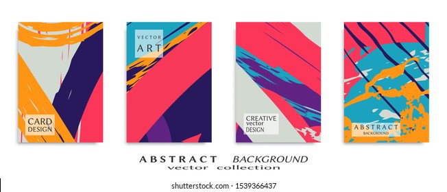 Abstract universal grunge art texture, web header template. Collage page, design for card, invitation, brochure brush strokes style, banner idea, book cover, booklet print, flyer sheet a4