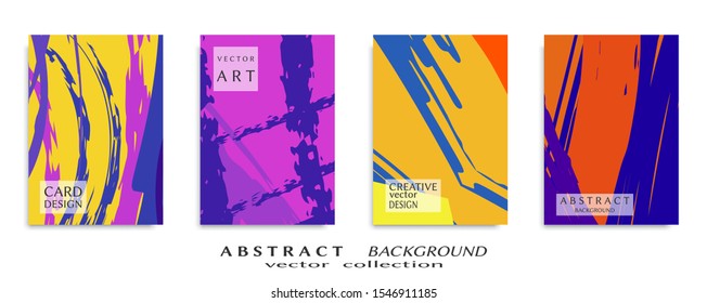 Abstract universal grunge art texture, web header template. Collage page, design for card, invitation, brochure brush strokes style, banner idea, book cover, booklet print, flyer sheet a4