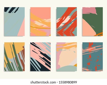Abstract universal grunge art texture, web header template. Collage page, design for card, invitation, brochure brush strokes style, banner idea, book cover, booklet print, flyer sheet a4