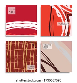 Abstrakte universelle Grunge Kunsttextur. Kreative künstlerische Hintergründe mit Pinselstrichen. Vector Vorlage für Karte, Einladung, Gutschein, Zertifikat. Trendiges Design für Tag, Deckel, Stoff, Broschüre 
