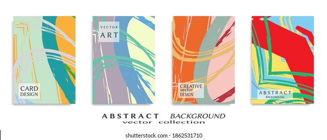 Abstract Universal Grunge Art Texture, Web Header Template. Collage Page, Design For Card, Invitation, Brochure Brush Strokes Style, Banner Idea, Book Cover, Booklet Print, Flyer Sheet A4