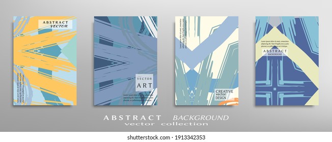 Abstract universal grunge art texture, web header template. Collage page, design for card, invitation, brochure brush strokes style, banner idea, book cover, booklet print, flyer sheet a4