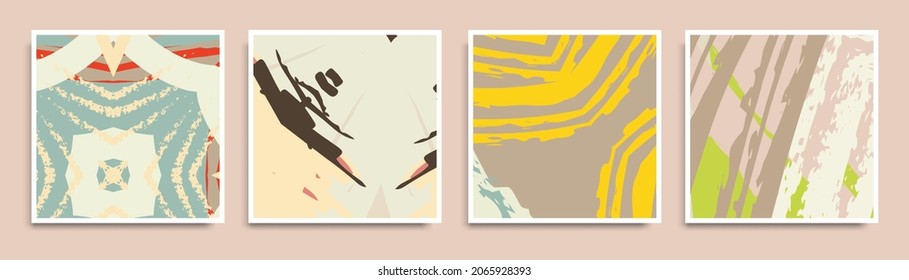 Resumen de la textura de arte de fondo universal. Fondo artístico creativo con pinceladas. Plantilla vectorial para tarjeta, invitación, vale, certificado. Diseño de moda para etiquetas, cubiertas, tejidos, folletos 