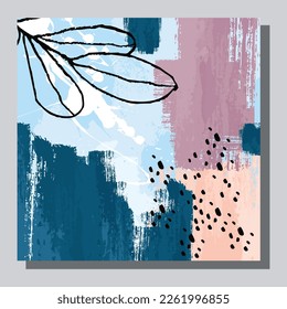 Abstract universal grunge art texture. Collage page, design for card, invitation, brochure brush strokes style, banner idea, book cover, booklet print, flyer. hand draw Vector. EPS 10