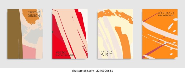 Resumen de la textura de arte de fondo universal. Fondo artístico creativo con pinceladas. Plantilla vectorial para tarjeta, invitación, vale, certificado. Diseño de moda para etiquetas, cubiertas, tejidos, folletos 