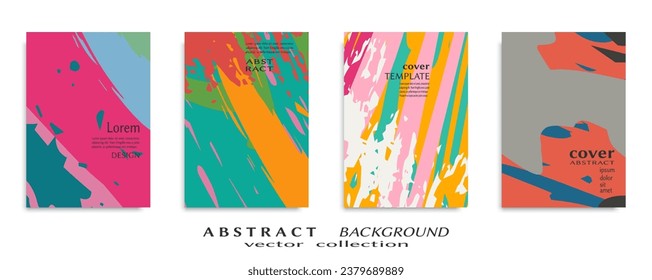 Abstract universal grunge art texture, web header template. Collage page, design for card, invitation, brochure brush strokes style, banner idea, book cover, booklet print, flyer sheet a4