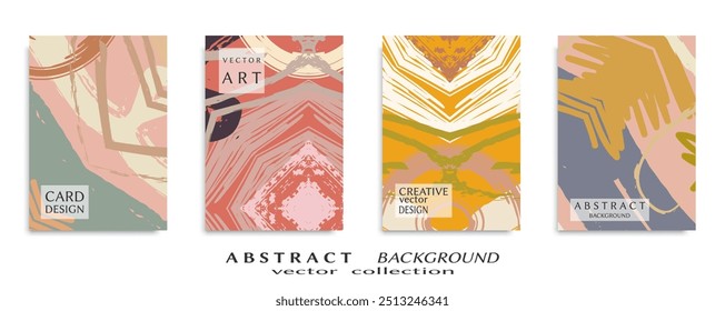 Abstract universal grunge art texture, web header template. Collage page, design for card, invitation, brochure brush strokes style, banner idea, book cover, booklet print, flyer sheet a4