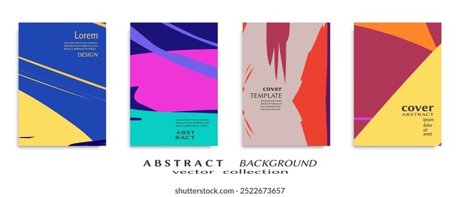 Abstract universal grunge art texture, web header template. Collage page, design for card, invitation, brochure brush strokes style, banner idea, book cover, booklet print, flyer sheet a4